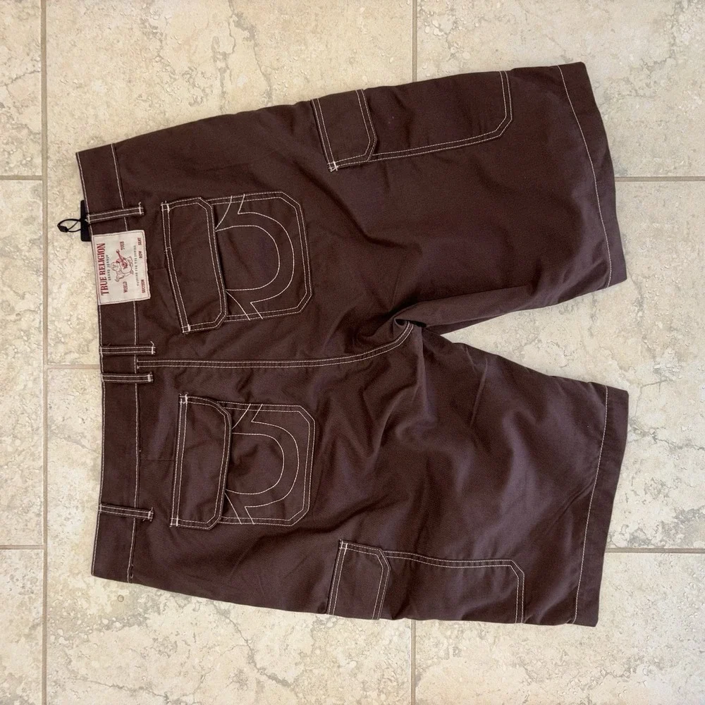 True Religion Men's Cargo Shorts Size 38 Bracken Color New With Tags See Waist